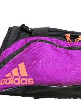 P2862-NWOT Adidas Purple Orange Duffle Bag with Extended Pocket